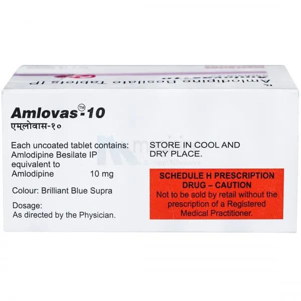 Amlovas 10 mg Tablet (15 Tab)