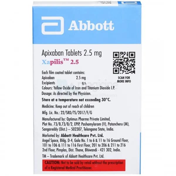 Xapilis 2.5 mg Tablet (10 Tab)