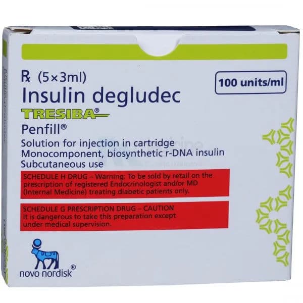 Tresiba Penfill 100 IU Inj 3 ml Cartridge