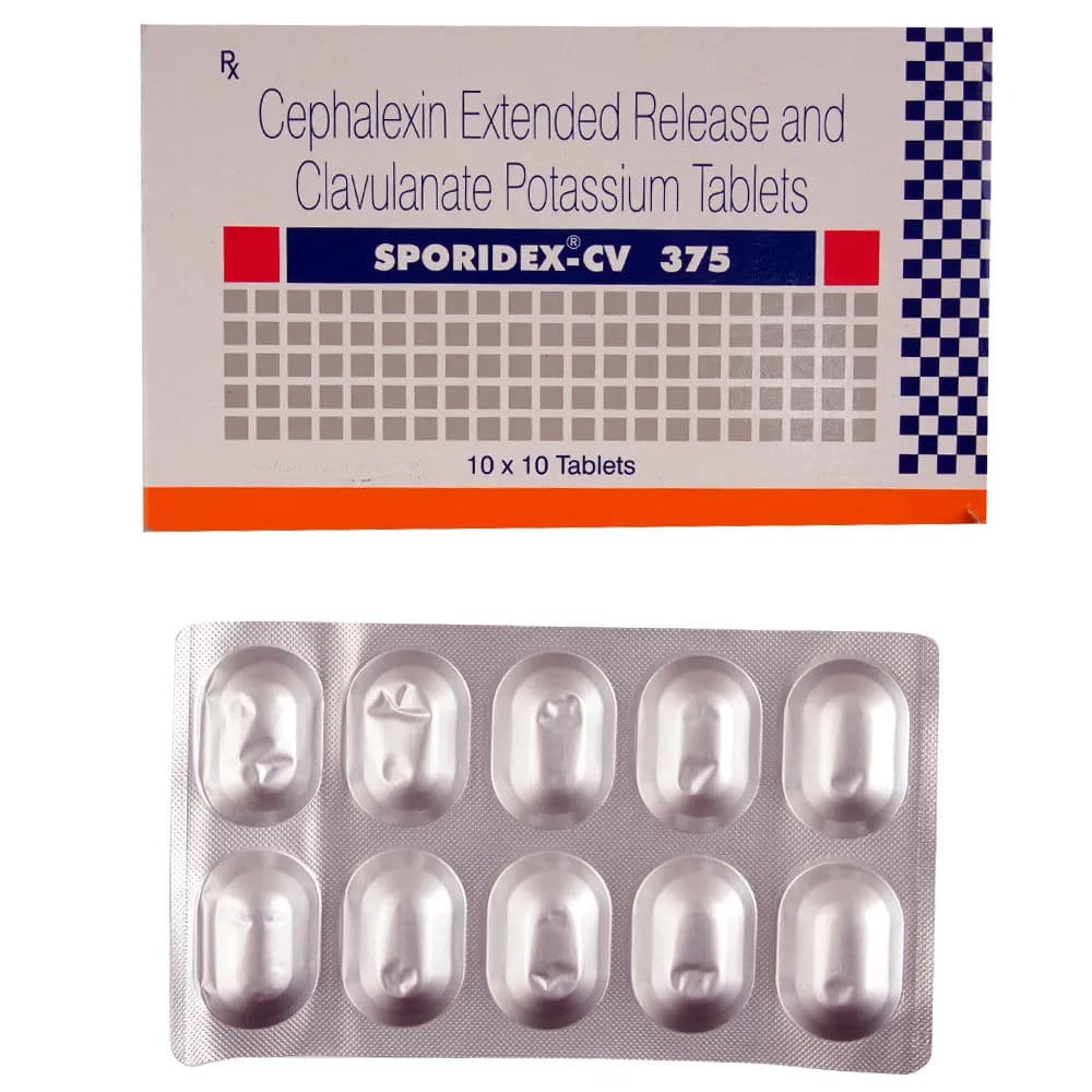 Sporidex CV 375 mg Tablet (10 Tab)